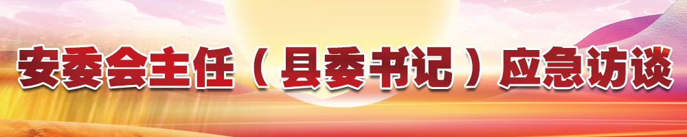 安委會主任（縣委書記）應急訪談