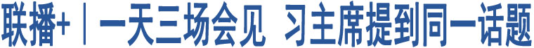 聯(lián)播+｜一天三場(chǎng)會(huì)見 習(xí)主席提到同一話題