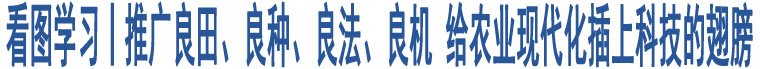 看圖學(xué)習(xí)丨推廣良田、良種、良法、良機(jī) 給農(nóng)業(yè)現(xiàn)代化插上科技的翅膀