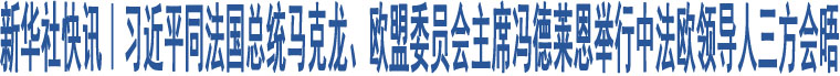 新華社快訊｜習(xí)近平同法國總統(tǒng)馬克龍、歐盟委員會主席馮德萊恩舉行中法歐領(lǐng)導(dǎo)人三方會晤