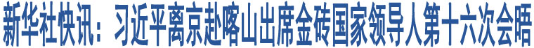 新華社快訊：習(xí)近平離京赴喀山出席金磚國(guó)家領(lǐng)導(dǎo)人第十六次會(huì)晤