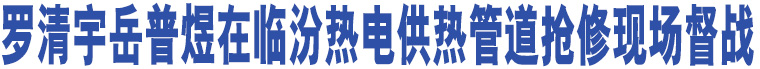 羅清宇岳普煜在臨汾熱電供熱管道搶修現(xiàn)場(chǎng)督戰(zhàn)